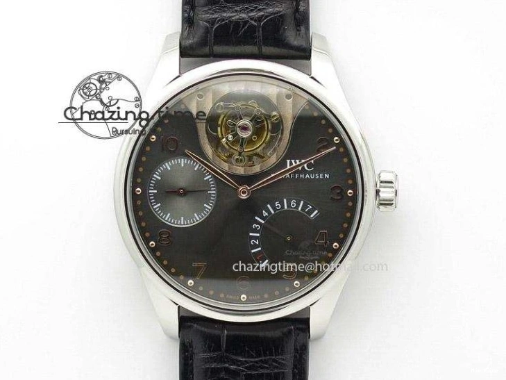 MIROTIME 0204 Unisex Portuguese Real PR RG IW500702 ZF 1:1 Best Edition On Brown Leather Strap A52010 V 7303